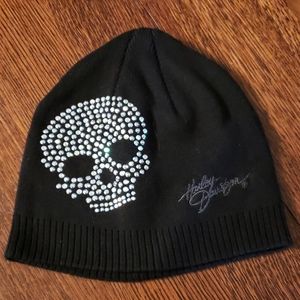 Harley Davidson jeweled skull cotton hat